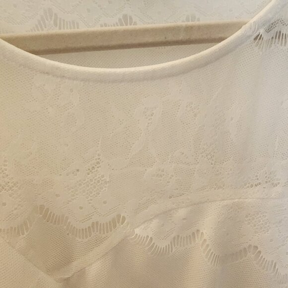 Charlotte Russe White Lace Dress Size S Cottage Wedding Bridal Bachelorette - Picture 2 of 6